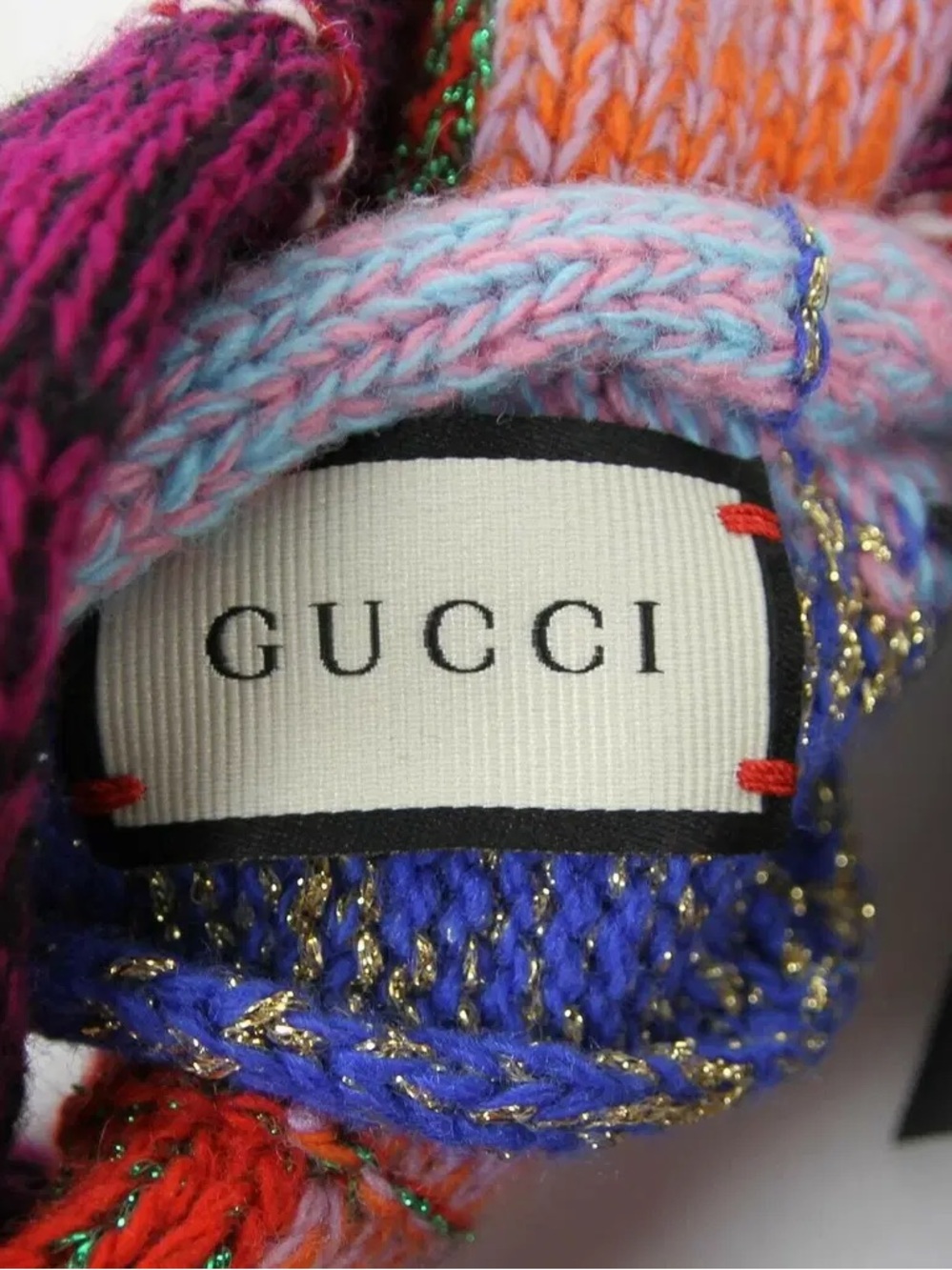 Gucci Multicolor Knit Headband with Metallic Thread
